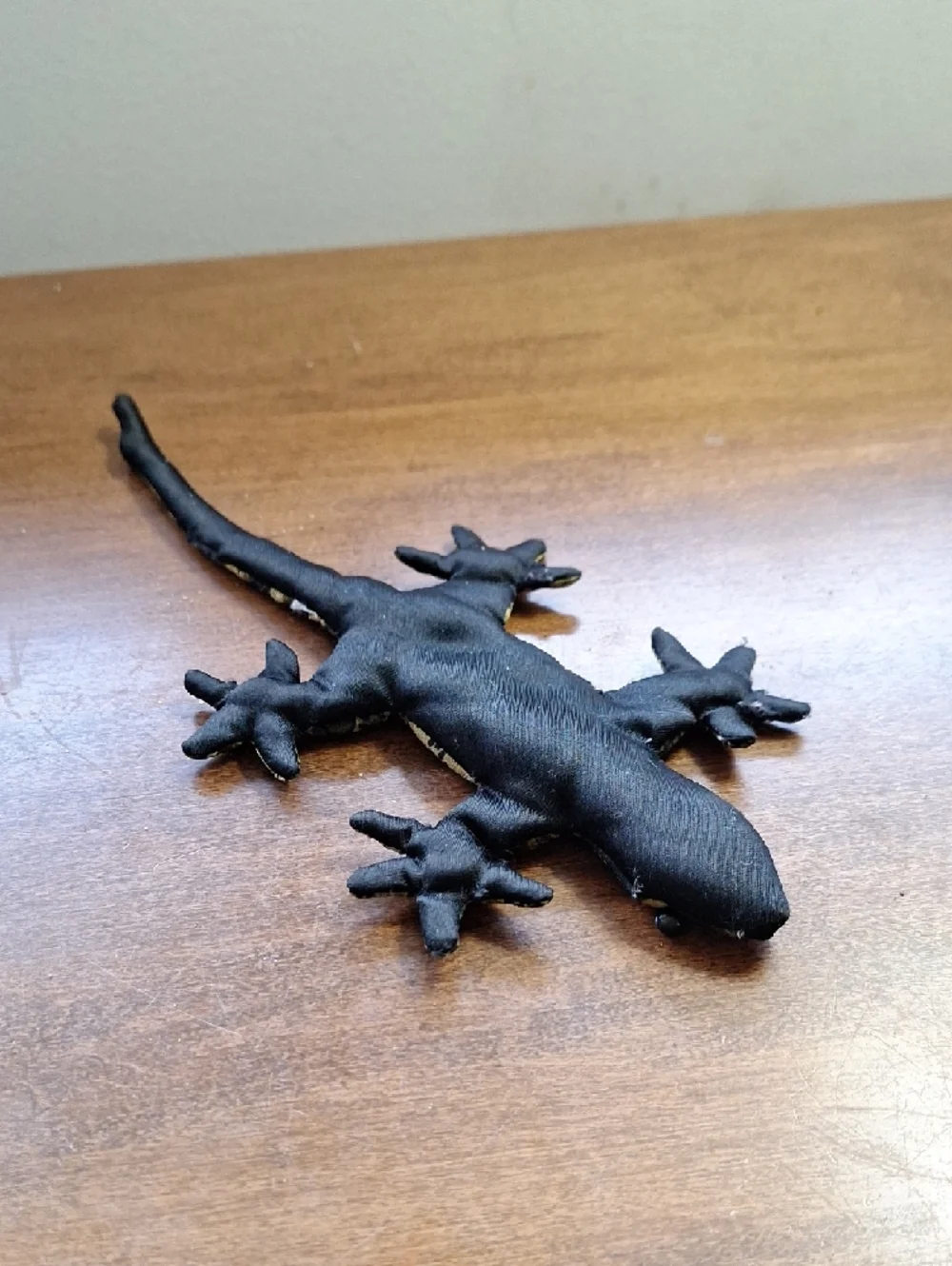 Gecko Green Black Terrarium Decor - Realistic Reptile Enrichment Vintage 90s